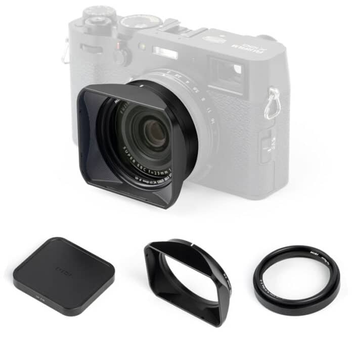 Kit NiSi Magnétique JetMag Pro pour Fuji Série X100 - Filtre NC UV avec adaptateur 49mm + Pare-soleil et bouchon de protection magnétique