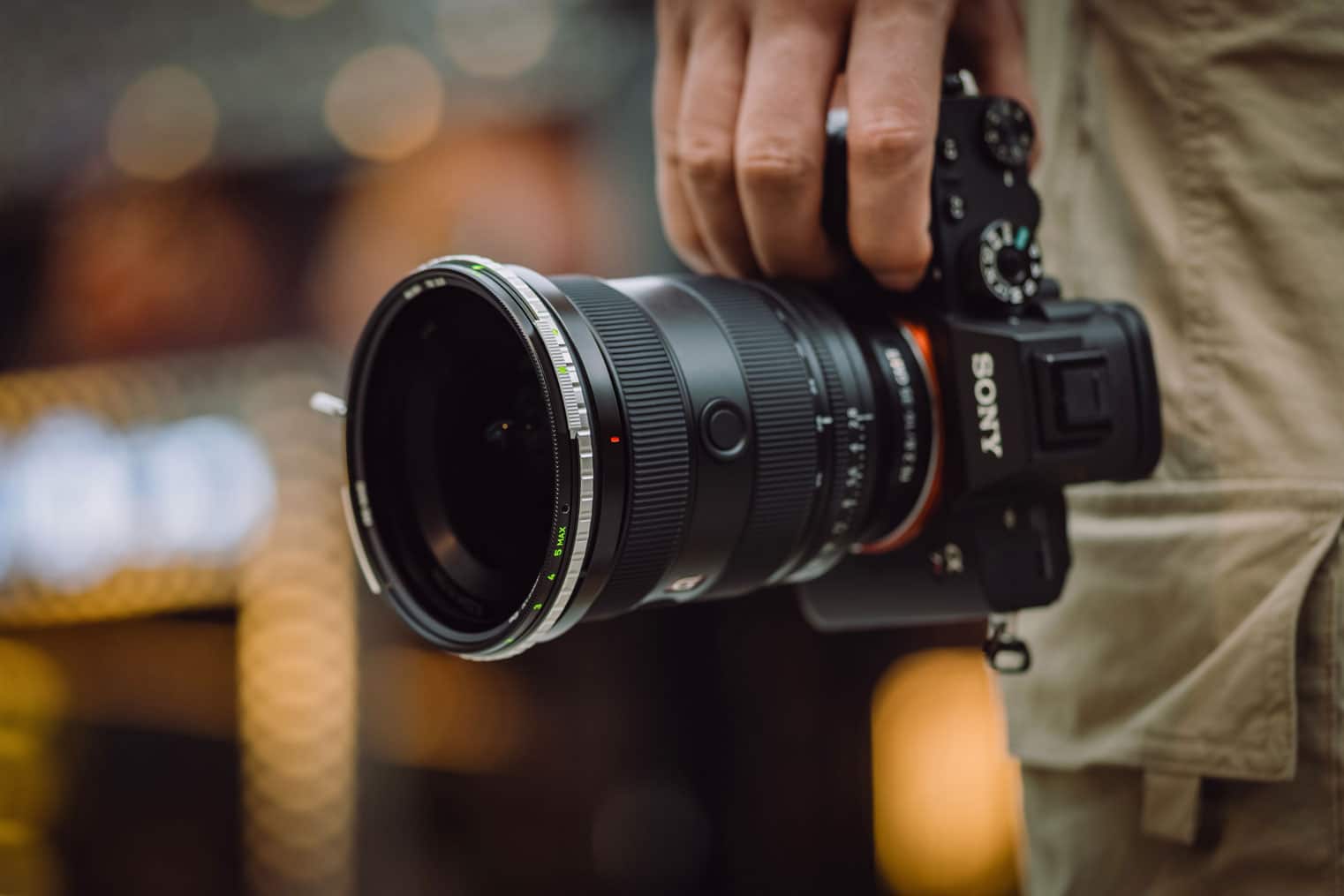 Photographe utilisant le filtre NiSi VND/PL